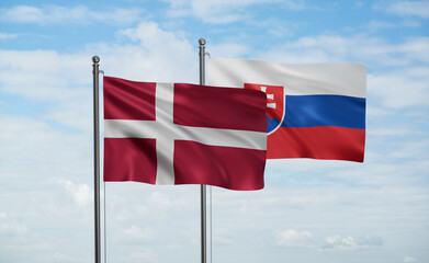 Slovakia and Denmark flag