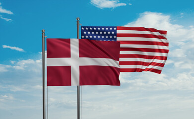 USA and Denmark flags