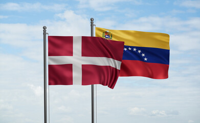 Venezuela and Denmark flag