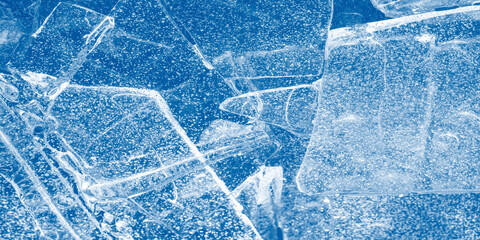 pieces of ice - texture close up in the macro detail