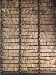 Thatched roof of the straw show background