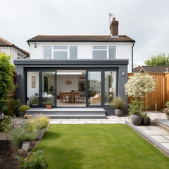 Fototapeta British modern home extension obraz