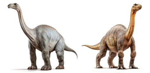 Brontosaurus Collection of Dinosaurs Isolated on transparent background