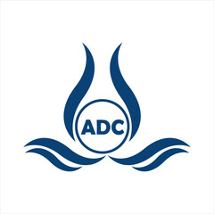 ADC letter water drop icon design with white background in illustrator, ADC Monogram logo design for entrepreneur and business.
