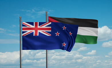 Fototapeta premium Jordan and New Zealand flag