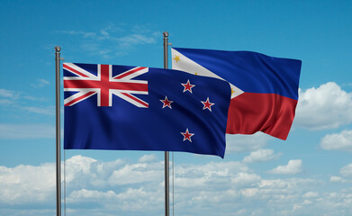 Philippines and New Zealand flag