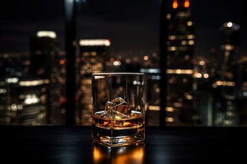 Fototapeta na wymiar Whiskey Mystique: Evoking a Dark and Moody Aura with a Glass of Refined Spirit 