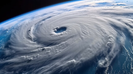 Hurricane Florence over the Atlantics. Satellite view.