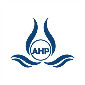 AHP letter water drop icon design with white background in illustrator, AHP Monogram logo design for entrepreneur and business.
