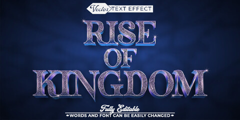 Ancient Rise Of Kingdom Vector Editable Text Effect Template - obrazy, fototapety, plakaty