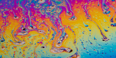 soap bubbles close up in the detail - macro photography