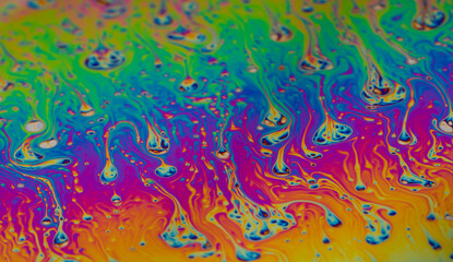 Fototapeta na wymiar soap bubbles close up in the detail - macro photography