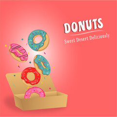 donut_sweet_pink_box_desert
