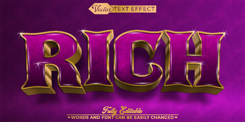 Luxury Golden Rich Editable Text Effect Template