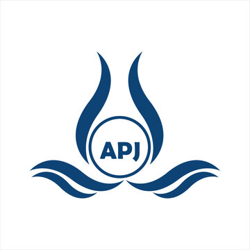 APJ letter water drop icon design with white background in illustrator, APJ Monogram logo design for entrepreneur and business.

