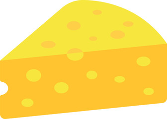 Cartoon Wedge Of Cheese food icon.