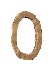 O alphabet cut out of cardboard paper