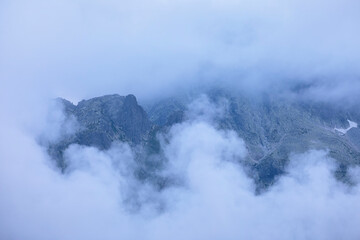 Tatra mountains in clouds