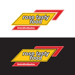 Abstract Food Restaurant Logo Design on Minimal Shape 