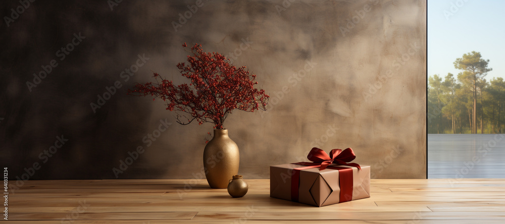 Aufkleber minimal digital indoors gift holidays background with a lot of copy space. a clean, modern digital b