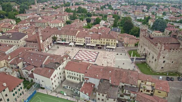 Chess square in Marostica, Italy