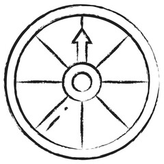 Naklejka premium Hand drawn Twister icon