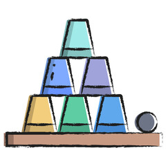 Hand drawn Cup Balance icon