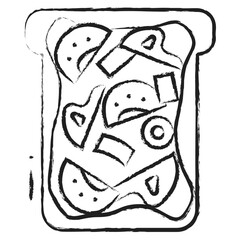 Hand drawn Mushroom toast icon