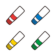 絵の具 チューブ  線画 セット