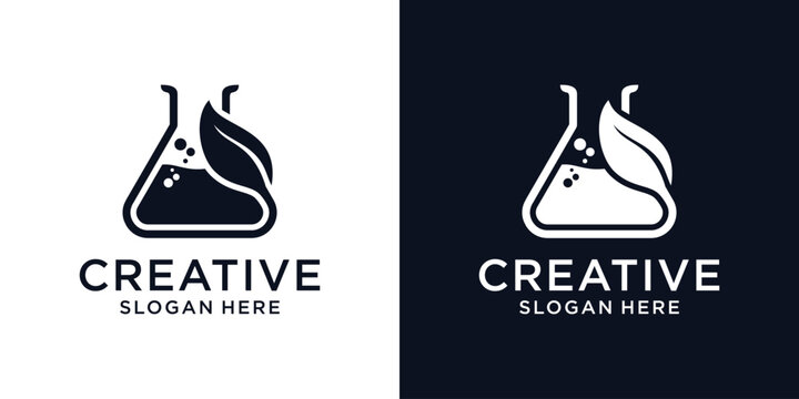 Research laboratory ecology logo vector