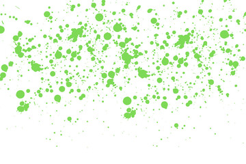 green splashes paint on a white background. Green paint Splatter isolated on transparent background. Green Blobs spatters