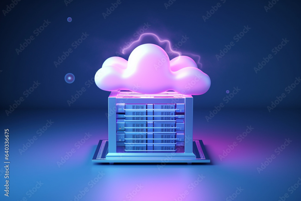 Poster the icon features a three-dimensional cloud with an arrow symbolizing the download action, creating 