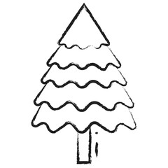 Hand drawn Pine Tree icon