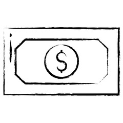 Hand drawn  dollar icon