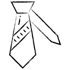 Hand drawn necktie icon