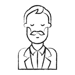 Fototapeta premium Hand drawn Grandfather, Old man icon