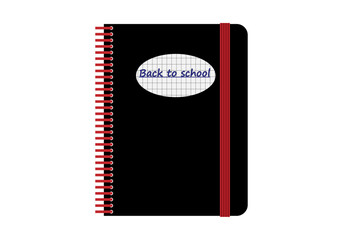Icono de cuaderno escolar o agenda en la vuelta al cole
