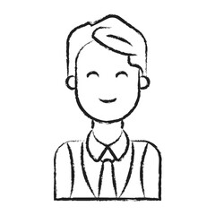 Hand drawn Man, male avatar icon