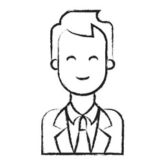 Hand drawn Man, male avatar icon