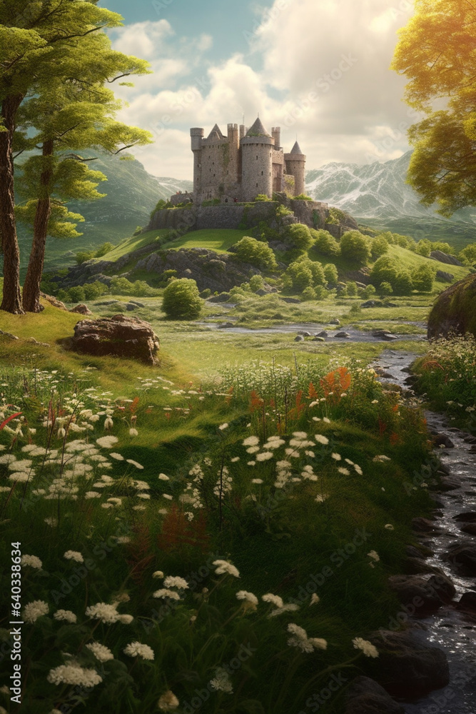 Poster the image transports viewers to the enchanting beauty of ireland on st. patrick's day. generative ai