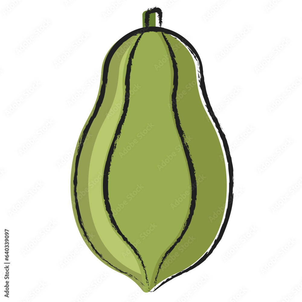 Canvas Prints Hand drawn Raw Papaya icon