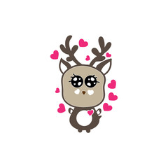 reindeer with heart