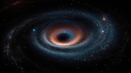 A deep space black hole galaxy.