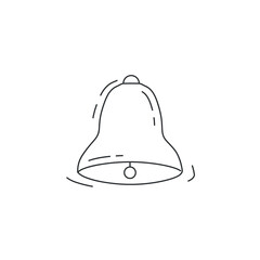Bell line icon, Bell thin line icon.
