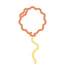 neon party helium balloon