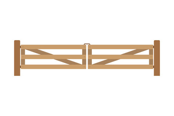 Fototapeta premium Gate icon. Color silhouette. Horizontal front view. Vector simple flat graphic illustration. Isolated object on a white background. Isolate.