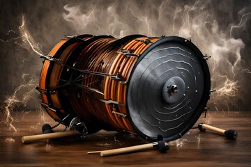 drum and drumsticks