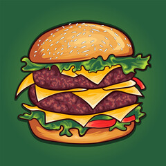 
Burger Fast food vector Design illustration