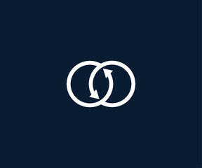 Creative Arrow finance logo refresh vector icon