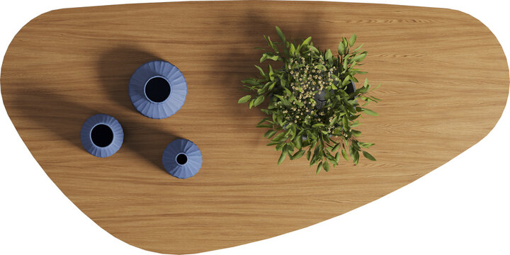 Top view of coffee table